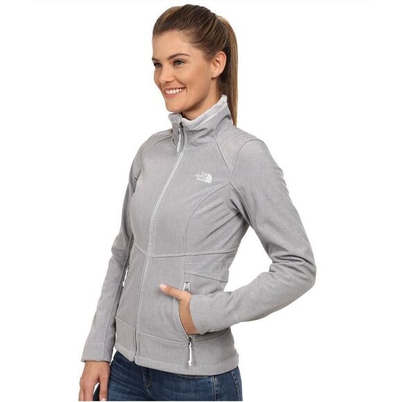 The North Face Gray Full Zip Fleece Lined Jacket windwall S - Picture 1 of 8